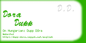 dora dupp business card